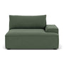 Daphne 1 Seater Right Arm Modular Sofa - Cura Dark Green Weave