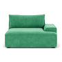 Daphne 1 Seater Right Arm Modular Sofa - Moss Grass Green Fabric