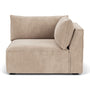 Daphne 1 Seater Right Corner Modular Sofa - Danny Cream Textured Weave
