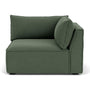 Daphne 1 Seater Right Corner Modular Sofa - Cura Dark Green Weave