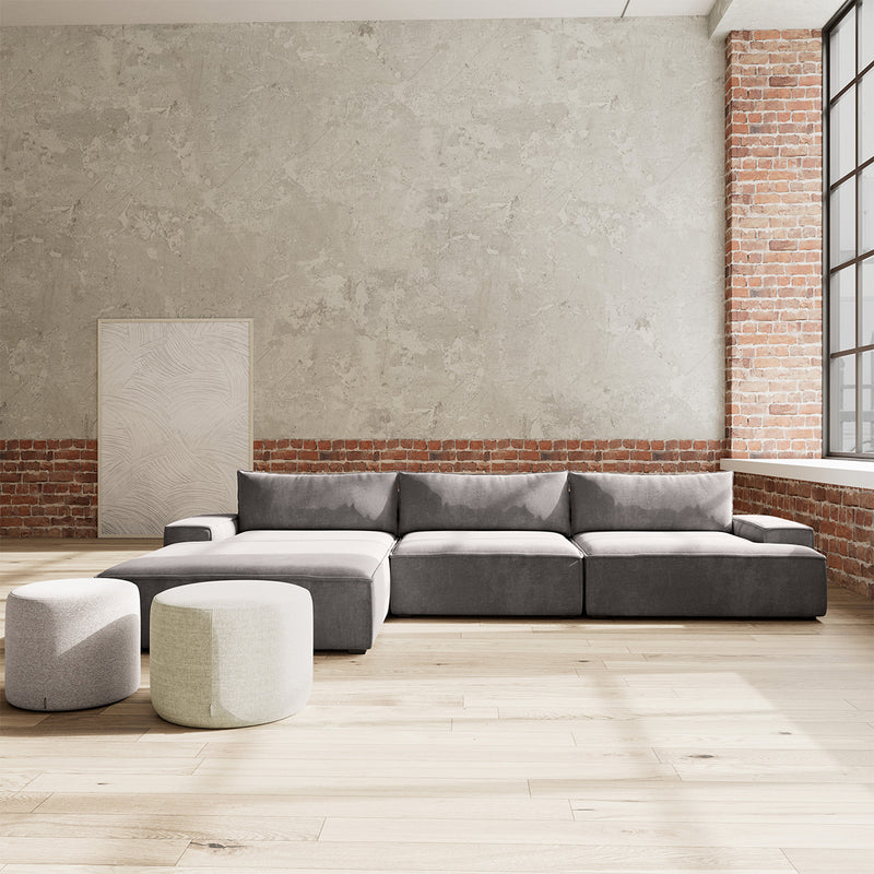 Danny Steel Grey Textured Weave