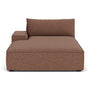 Daphne 1 Seater Left Chaise Modular Sofa - Pebble Rust Boucle