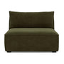 Daphne 1 Seater Modular Piece (Armless) - Olive Moss