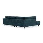 Danny Dust Blue Textured Weave / Dark Walnut