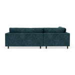 Danny Dust Blue Textured Weave / Dark Walnut