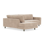 Danny Cream Textured Weave / Dark Walnut