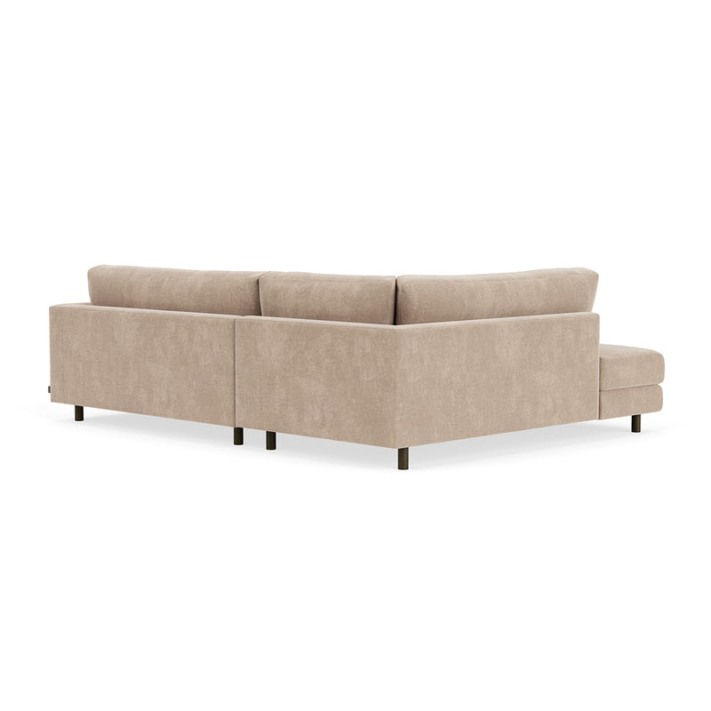 Danny Cream Textured Weave / Dark Walnut