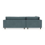 Forest Dust Blue Fabric / Dark Walnut