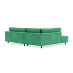 Moss Grass Green Fabric / Dark Walnut