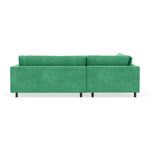 Moss Grass Green Fabric / Dark Walnut