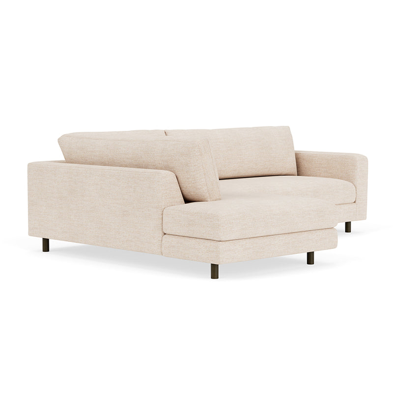 Vega Cream Textured Weave / Dark Walnut