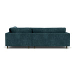 Danny Dust Blue Textured Weave / Dark Walnut