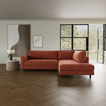 Danny Dusty Rose Textured Weave / Dark Walnut