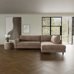 Danny Cream Textured Weave / Dark Walnut