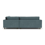 Forest Dust Blue Fabric / Dark Walnut