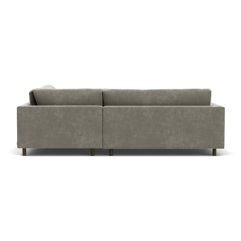 Planet Grey Green Fabric / Dark Walnut