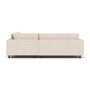 Douglas Right Corner Sofa - Vega Cream Textured Weave / Dark Walnut