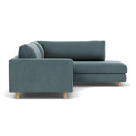 Forest Dust Blue Fabric / Oak