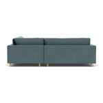 Forest Dust Blue Fabric / Oak