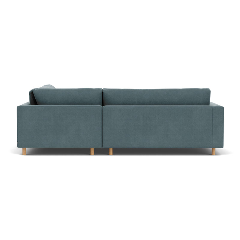 Forest Dust Blue Fabric / Oak