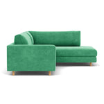 Moss Grass Green Fabric / Oak