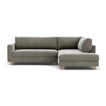 Planet Grey Green Fabric / Oak