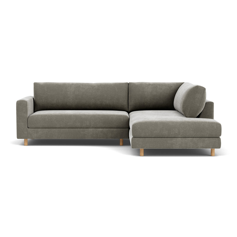 Planet Grey Green Fabric / Oak