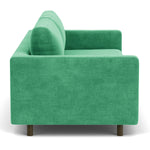 Moss Grass Green Fabric / Dark Walnut