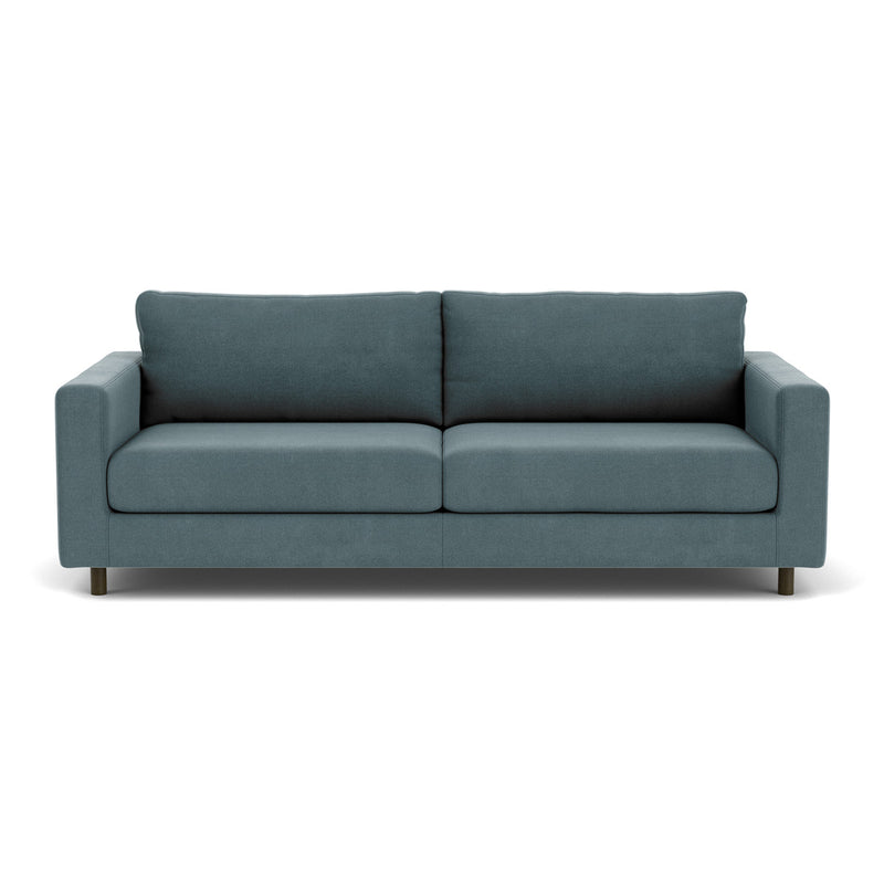 Forest Dust Blue Fabric / Dark Walnut