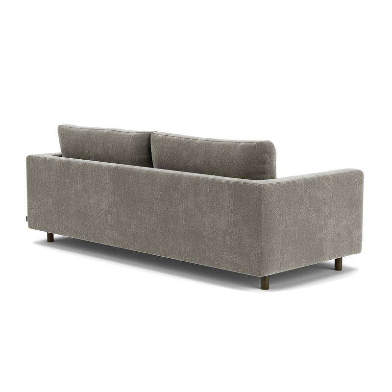 Planet Grey Green Fabric / Dark Walnut