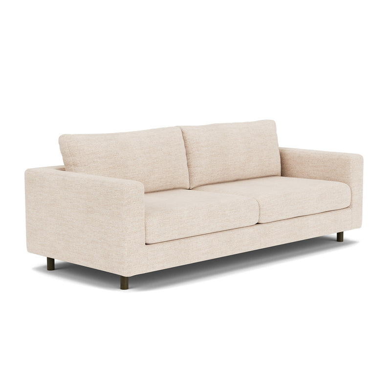 Vega Cream Textured Weave / Dark Walnut