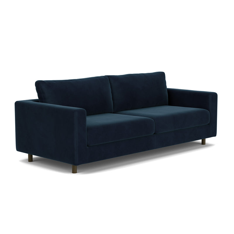 Lux Navy Velvet / Dark Walnut