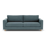 Forest Dust Blue Fabric / Oak
