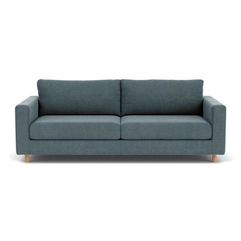 Forest Dust Blue Fabric / Oak