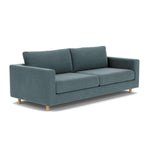 Forest Dust Blue Fabric / Oak