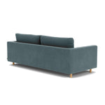 Forest Dust Blue Fabric / Oak