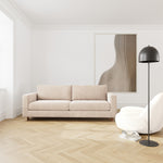 Danny Cream Textured Weave / Walnut Natural