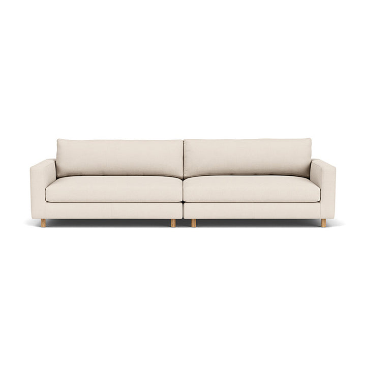 Dylan Fabric 4 Seater Sofa (Oak, Cream Weave)