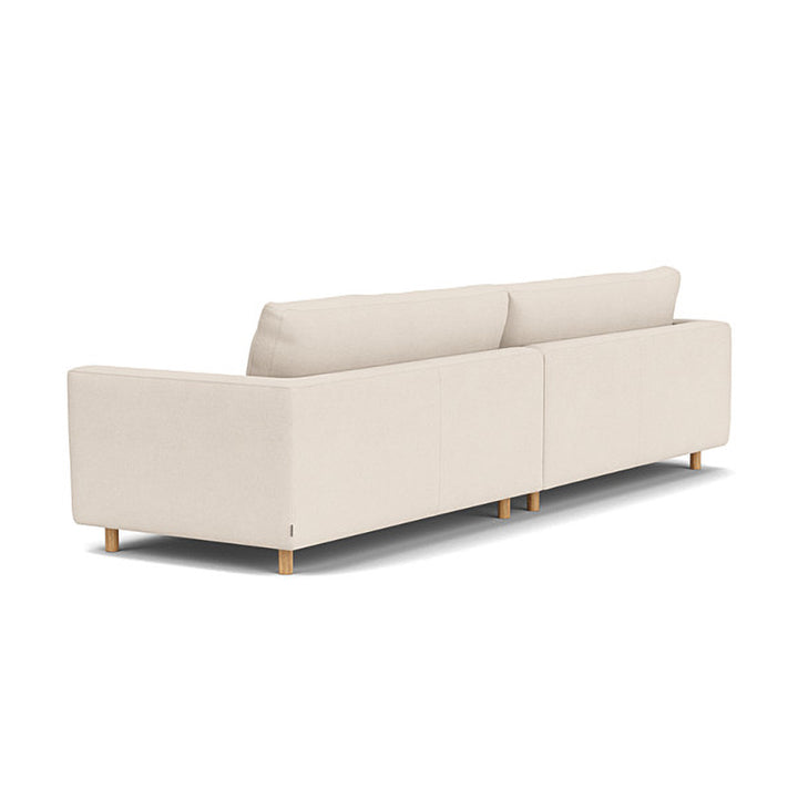 Dylan Fabric 4 Seater Sofa (Oak, Cream Weave)