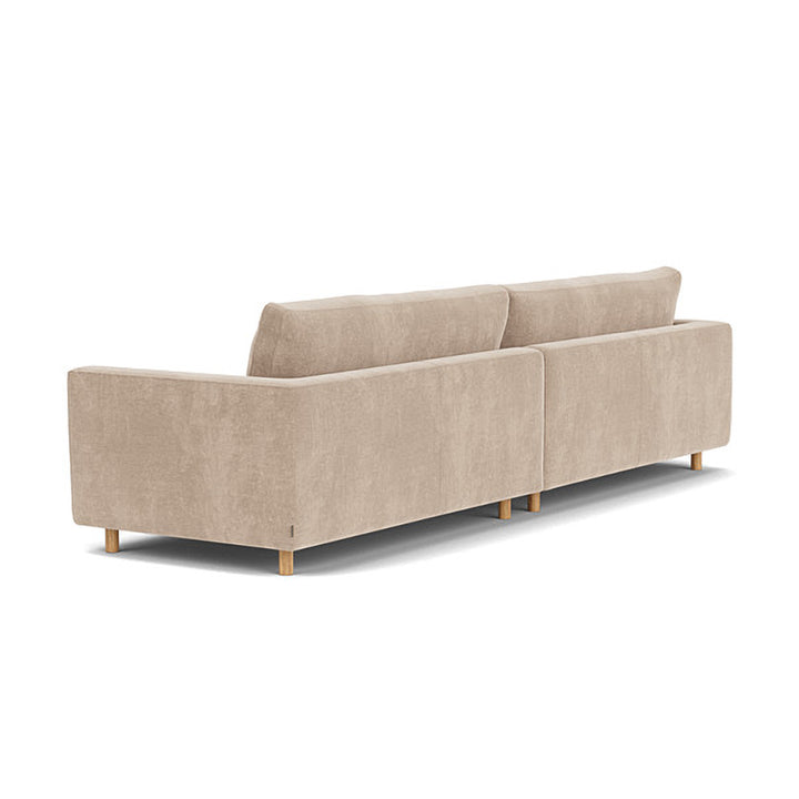 Dylan Fabric 4 Seater Sofa (Oak, Cream)
