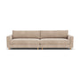 Dylan 4 Seater Sofa - Danny Cream Textured Weave / Oak