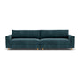 Dylan 4 Seater Sofa - Danny Dust Blue Textured Weave / Oak