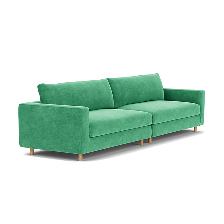 Dylan Fabric 4 Seater Sofa (Oak, Grass Green)