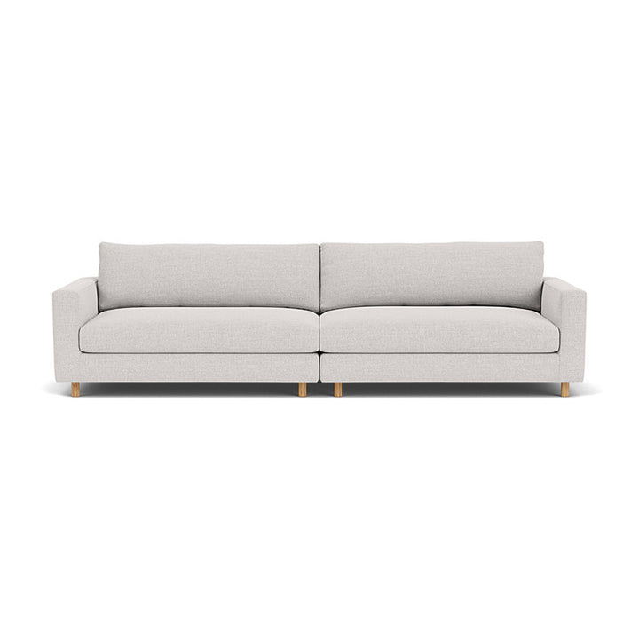 Dylan Fabric 4 Seater Sofa (Oak, Cool Grey Weave)