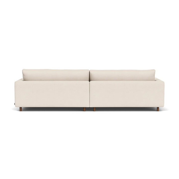 Dylan Fabric 4 Seater Sofa (Walnut Natural, Cream Weave)