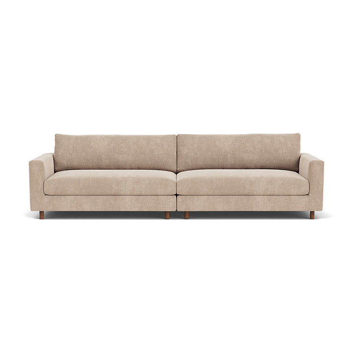Dylan Fabric 4 Seater Sofa (Walnut Natural, Cream)