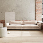 Danny Cream Textured Weave / Walnut Natural