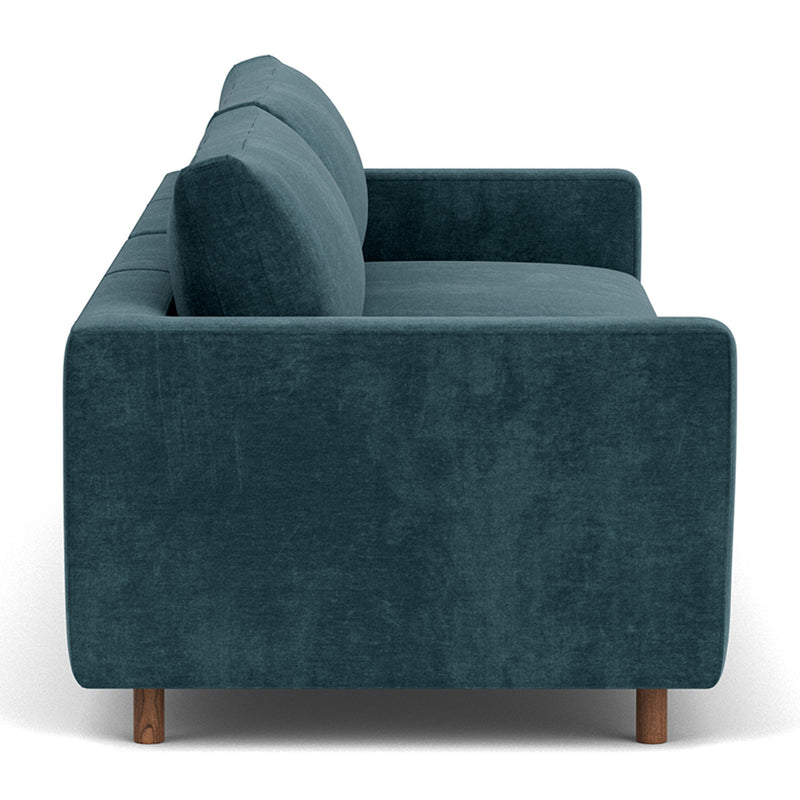 Danny Dust Blue Textured Weave / Walnut Natural