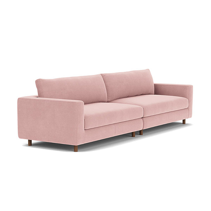 Dylan Fabric 4 Seater Sofa (Walnut Natural, Rosa)