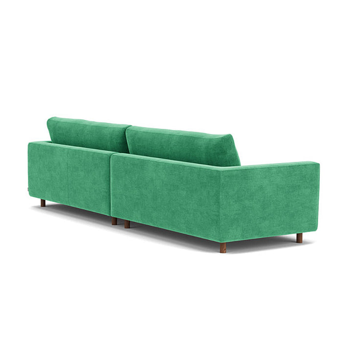 Dylan Fabric 4 Seater Sofa (Walnut Natural, Grass Green)